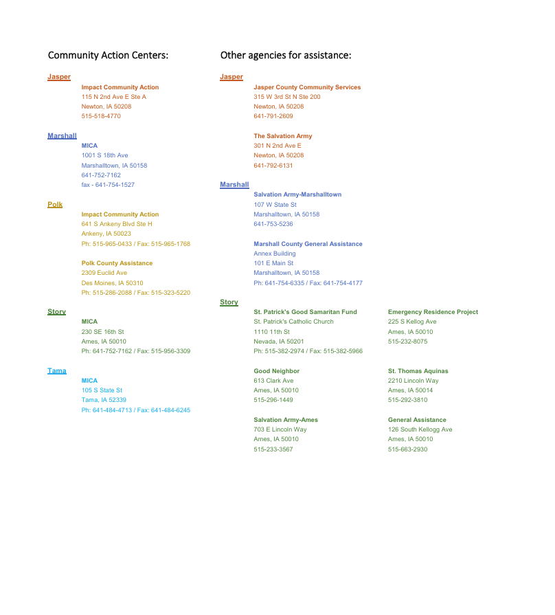 Community Action Centers